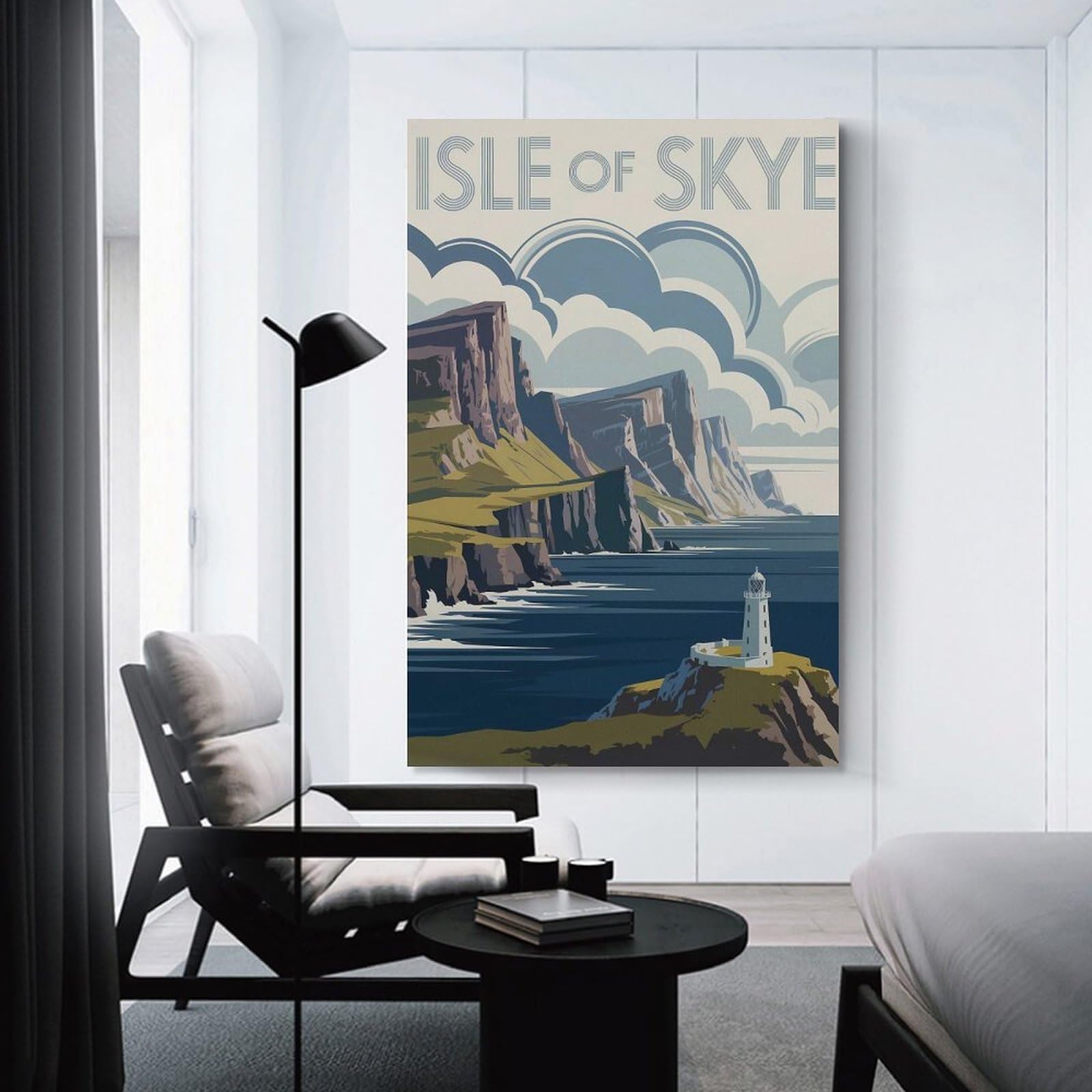 Junmoney Decorative Wall Artwork Isle of Skye Travel, 24x36inch(60x90cm), for Living Room, Lounge Or Sitting Room, Modern Wall Decor for Cosy Interiors