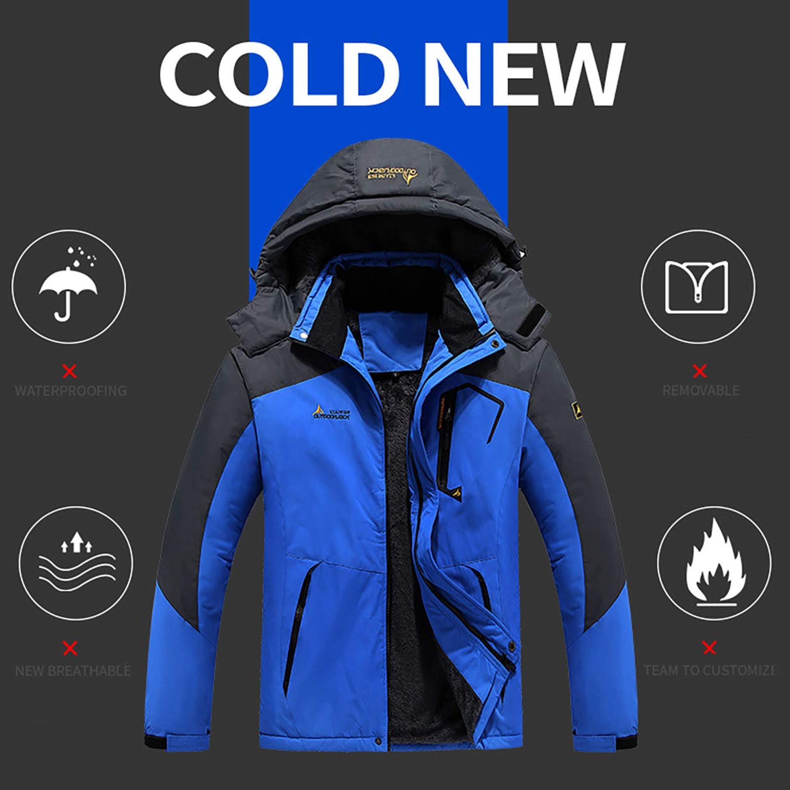 Chaqueta Cortavientos Hombre Chubasquero Cortaviento Detalles Reflectantes - Chaqueta Trench Deporte Ligero con Cremallera - Impermeable con Capucha Transpirable Waterproof Reutilizable Cortaviento