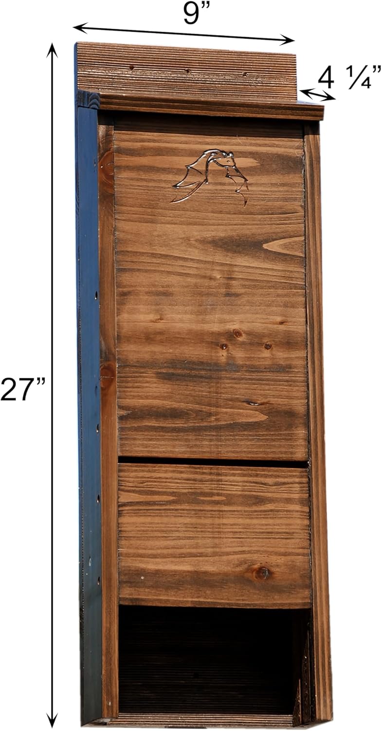 BestNest Premium Stained Bat House, Dark Brown, 65 Bats