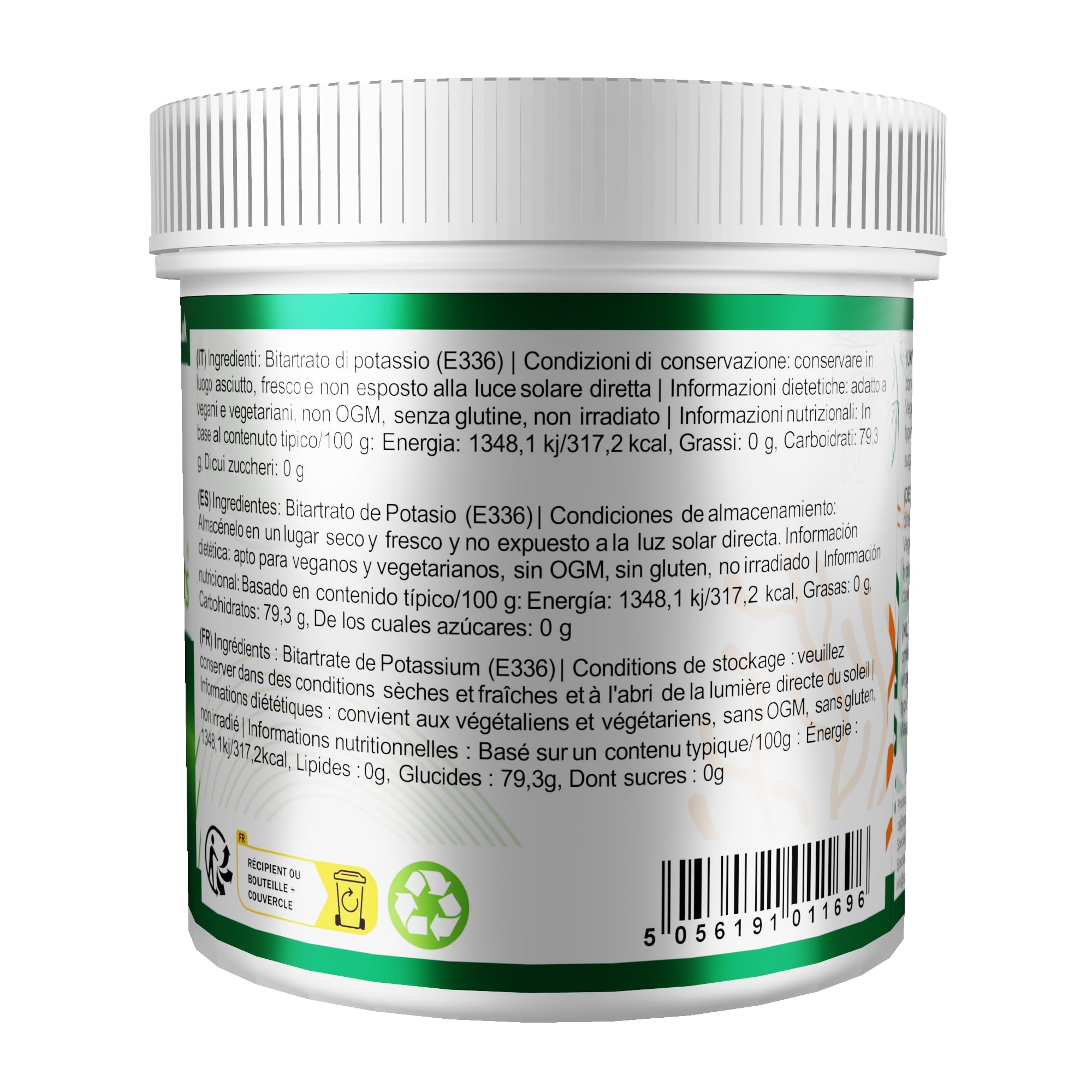 Special Ingredients Crème de tartre en poudre, 10 kg