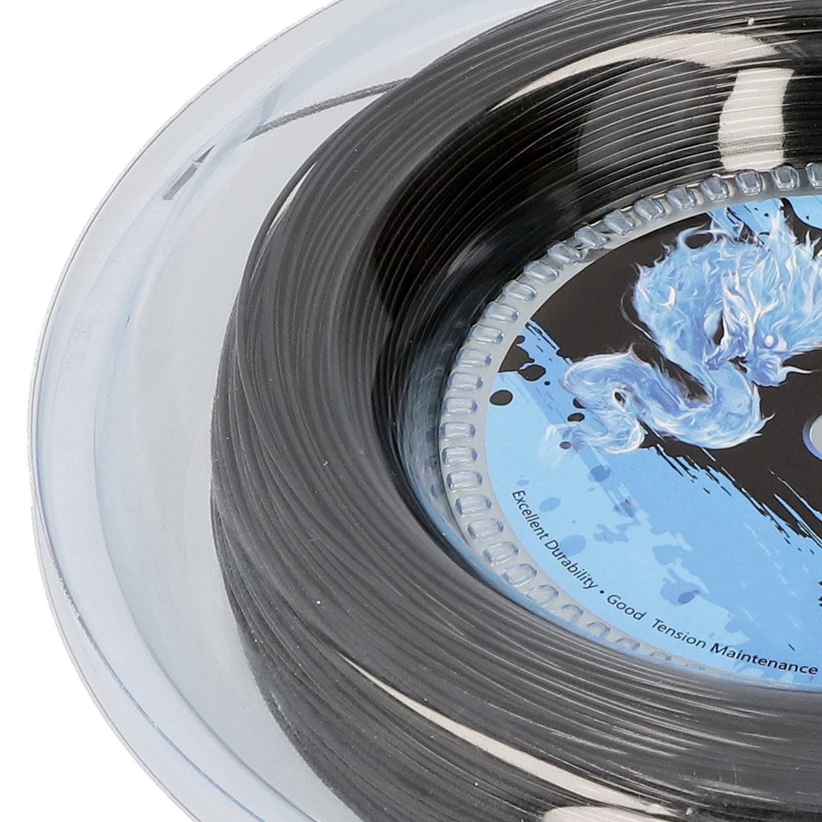 Alomejor Corda per Racchetta da Tennis, Lunghezza 200 m/656.2 Piedi, Accessorio da Tennis Nero per Sport all'Aria Aperta