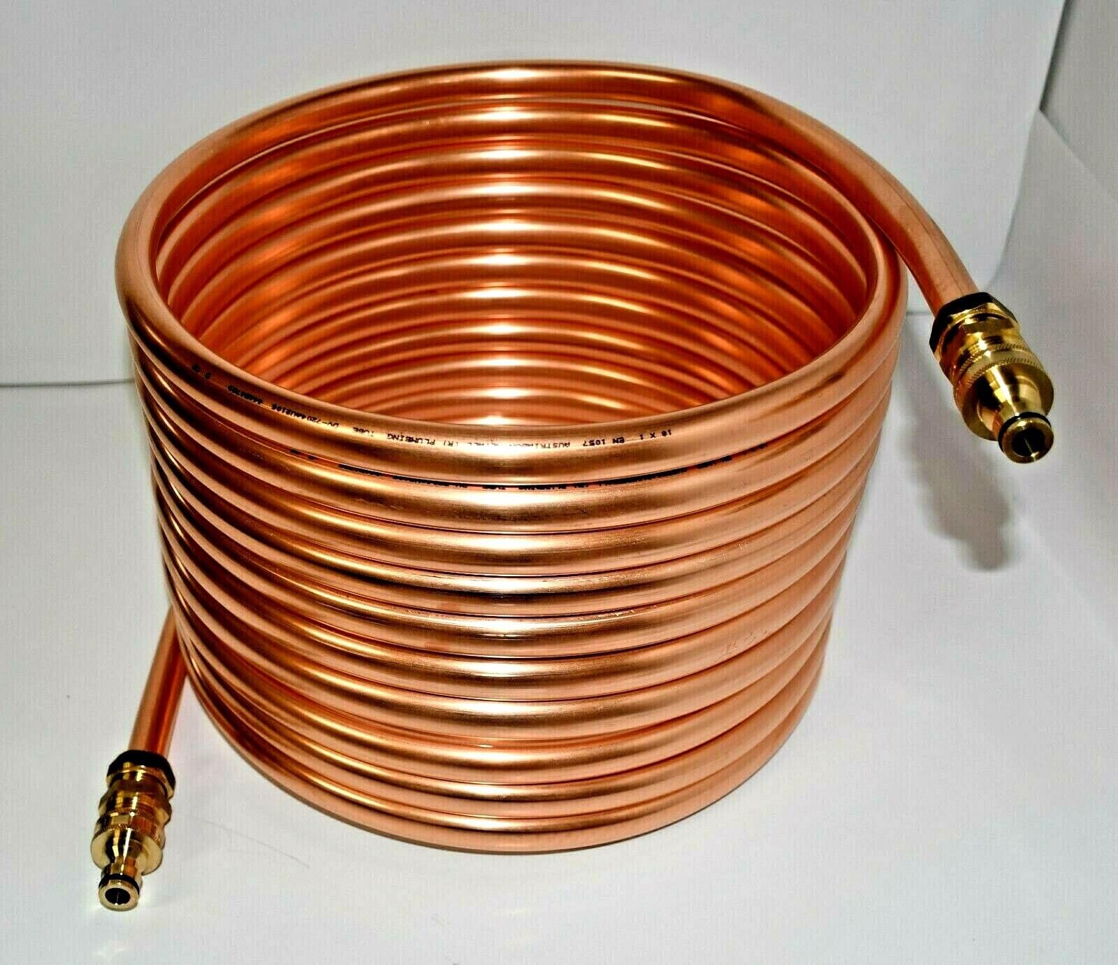 Spirale aus 10m Kupferrohr 15x1mm Außendurchm. ca.31cm Poolheizung ANSCHLUSS GARD.