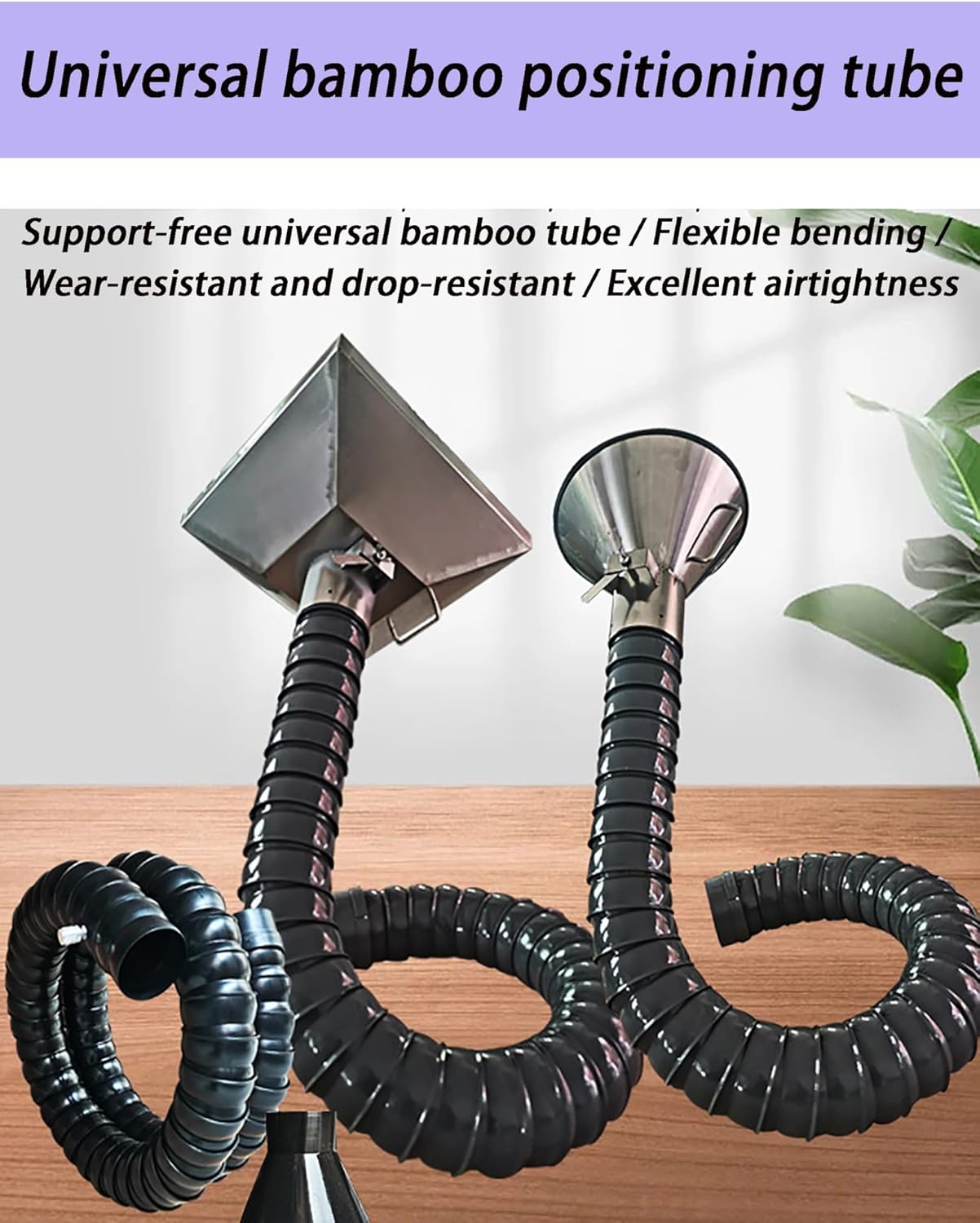 Industrial Adjustable Ventilation Duct, Heat-Resistant Bendable Tube, 360° Rotatable Fume Extraction Arm for Dust Collection(D 50mm x L 800mm)