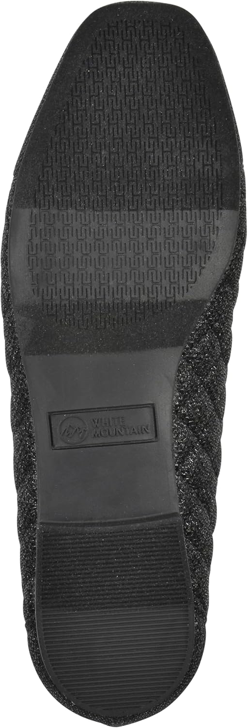 WHITE MOUNTAIN Women's Bocah Diamond Quilted Cap Toe Ballet Flat