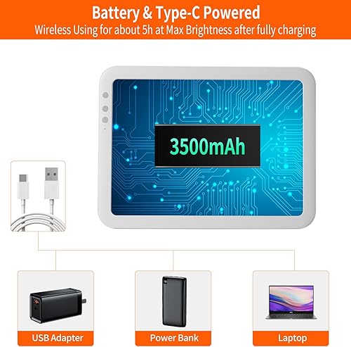 Miniatura 2 de iVAOOZE Caja de luz recargable con batería para trazar, caja de luz inalámbrica A4, tablero de luz para dibujar bocetos HTV, almohadilla de luz