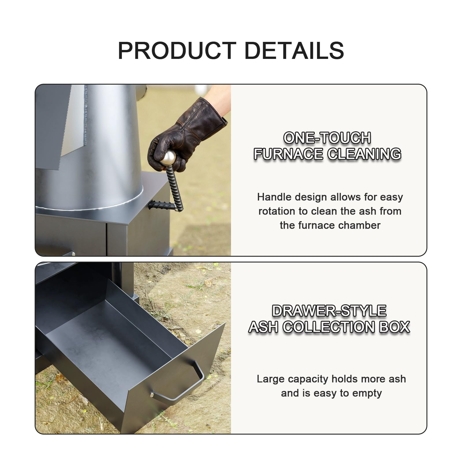 Estufa De LeñA For Interiores, Estufa De Pellets, De Hierro Fundido con Entrada De Combustible Ampliada, Compatible con MúLtiples Combustibles SóLidos