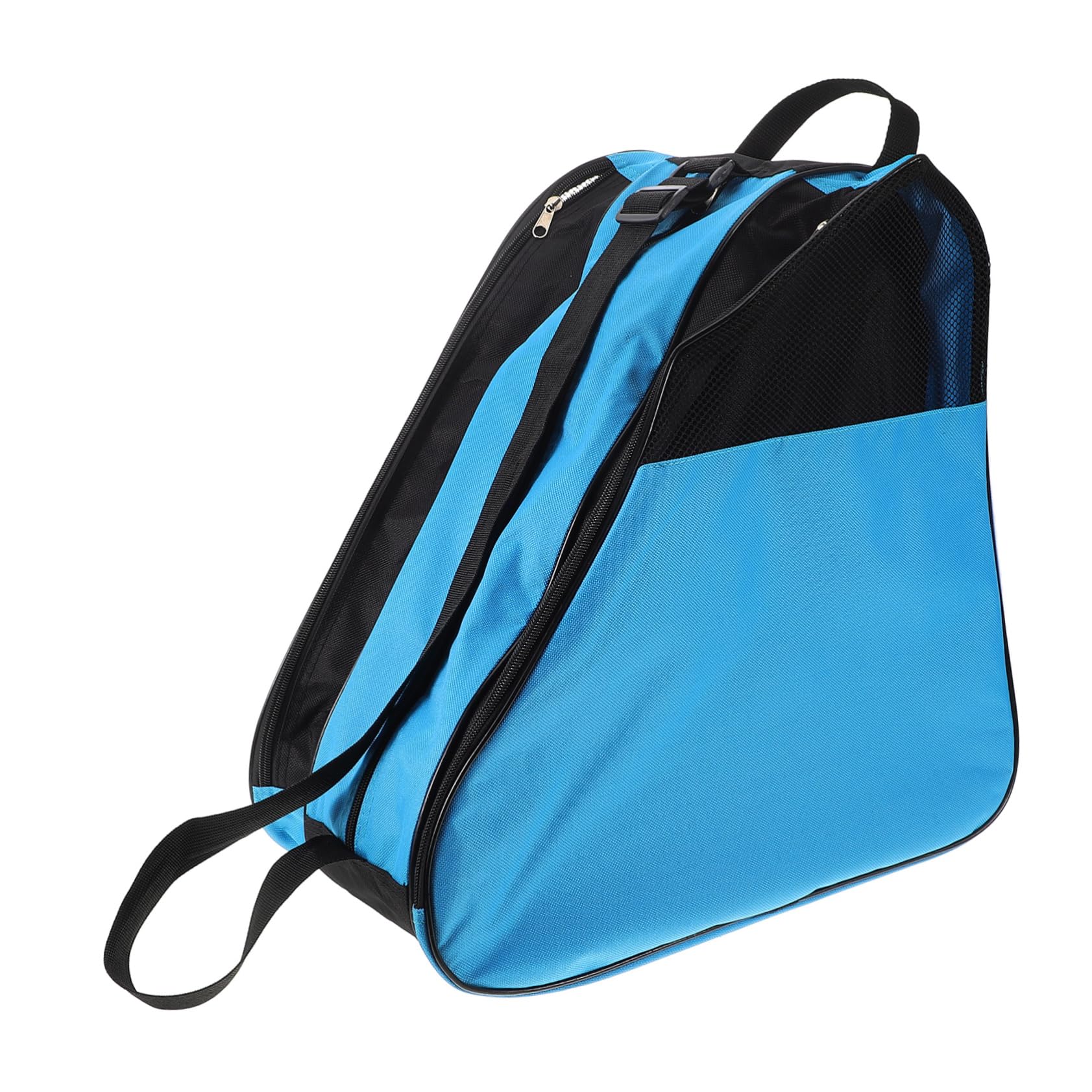 SUPVOX Roller Skates Bag Skating Shoes Storage Bag Large Capacity Shoulder Bag Blue Semi-mesh Design
