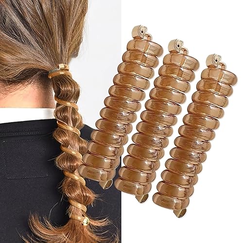 Banda de pelo en espiral trenzada, elegante cable de teléfono, bobinas para el cabello, sin arrugas, soportes para cola de caballo para mujeres y