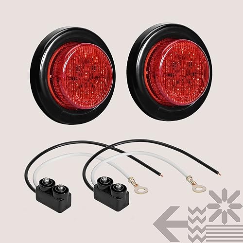 Miniatura 10 de Luz LED redonda de 2 pulgadas 10 reflector 2 en 1 reflector de policarbonato 10 LED certificado D.O.T 2 años de garantía Luz de marcador lateral