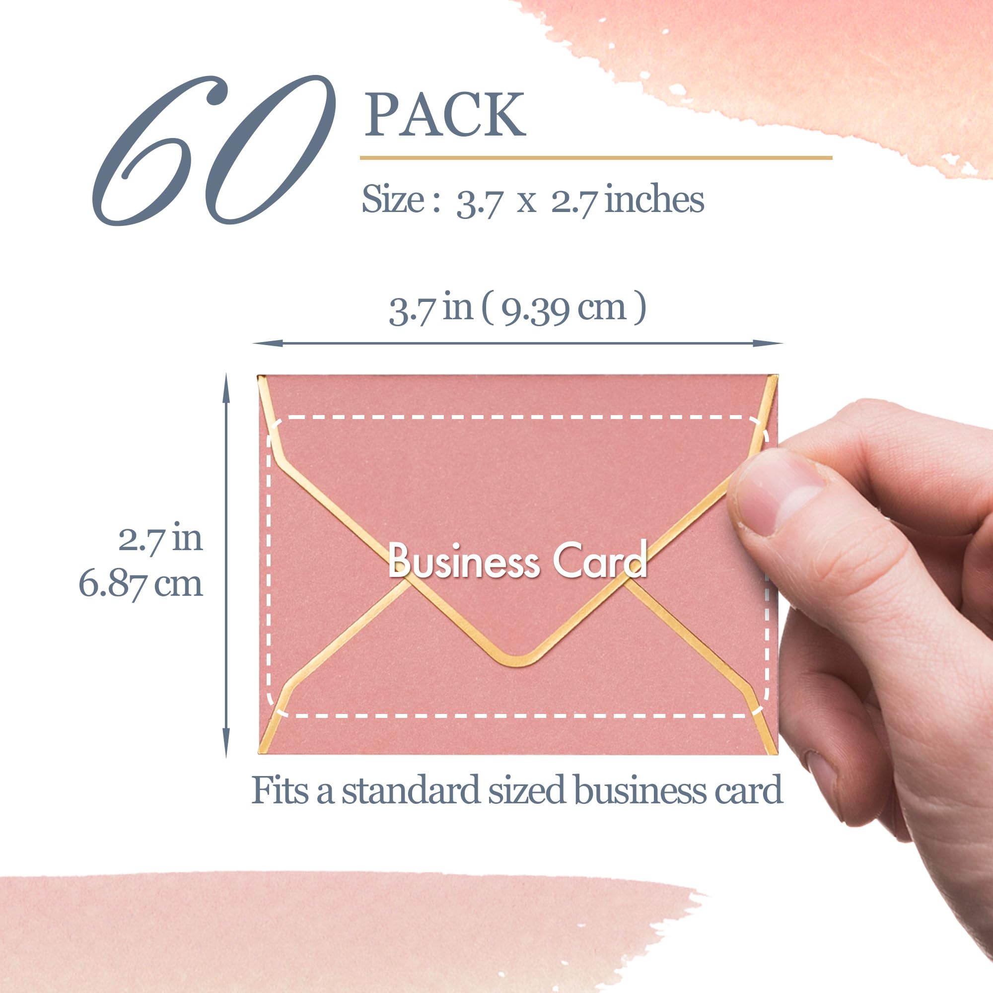 Small Gift Card Envelopes, 60-Count Mini Business Card Envelopes, Bulk Tiny Gift Card Holders, The Softbloom Tapestry, 6 Colors and Floral Designs, 3.7 x 2.7 Inches