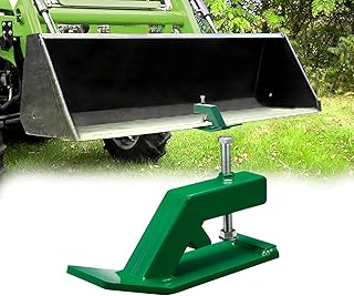 Tractor Bucket Protector, Heavy Duty Steel Bucket Attachments, 12" Long Skid Edge Protector Turning