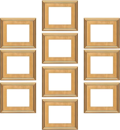 Creative Mark Plein - Marco de aire individual 8 x 10, dorado, paquete de 10