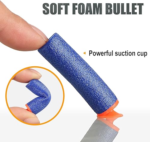 Miniatura 4 de Pistola de juguete realista para pistolas Nerf, dardos de espuma, con alcance de 100 balas suaves, 3 revistas, ametralladoras eléctricas