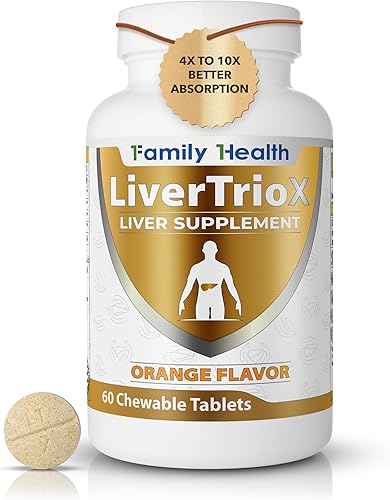 LiverTrioX - Suplemento antioxidante integral para el hígado, tabletas masticables de suplemento hepático con el mismo, glutatión, silibina,