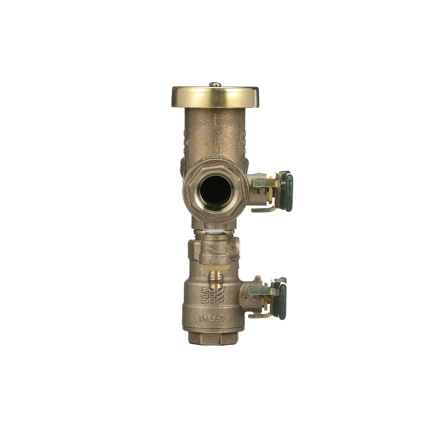 Watts LF800M4-QT 3/4 Inch Anti-Siphon Pressure Vacuum Breaker Backflow Preventer, Quarter Turn Shutoff, Tee Handles, Bronze