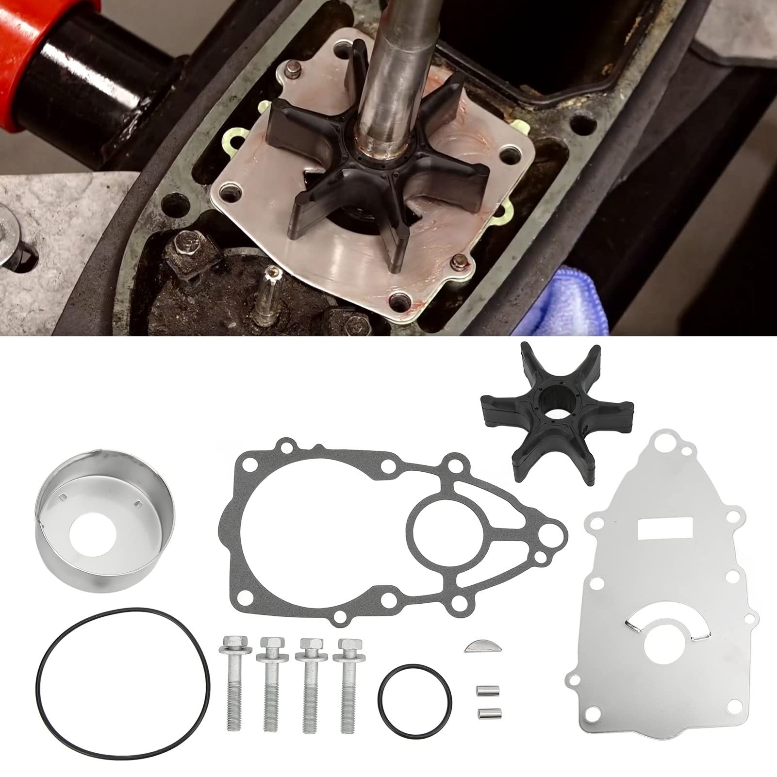 Reemplazo del kit de reparación del impulsor de la bomba de agua el motor VZ Motor externo Instalación fácil Materiales duraderos