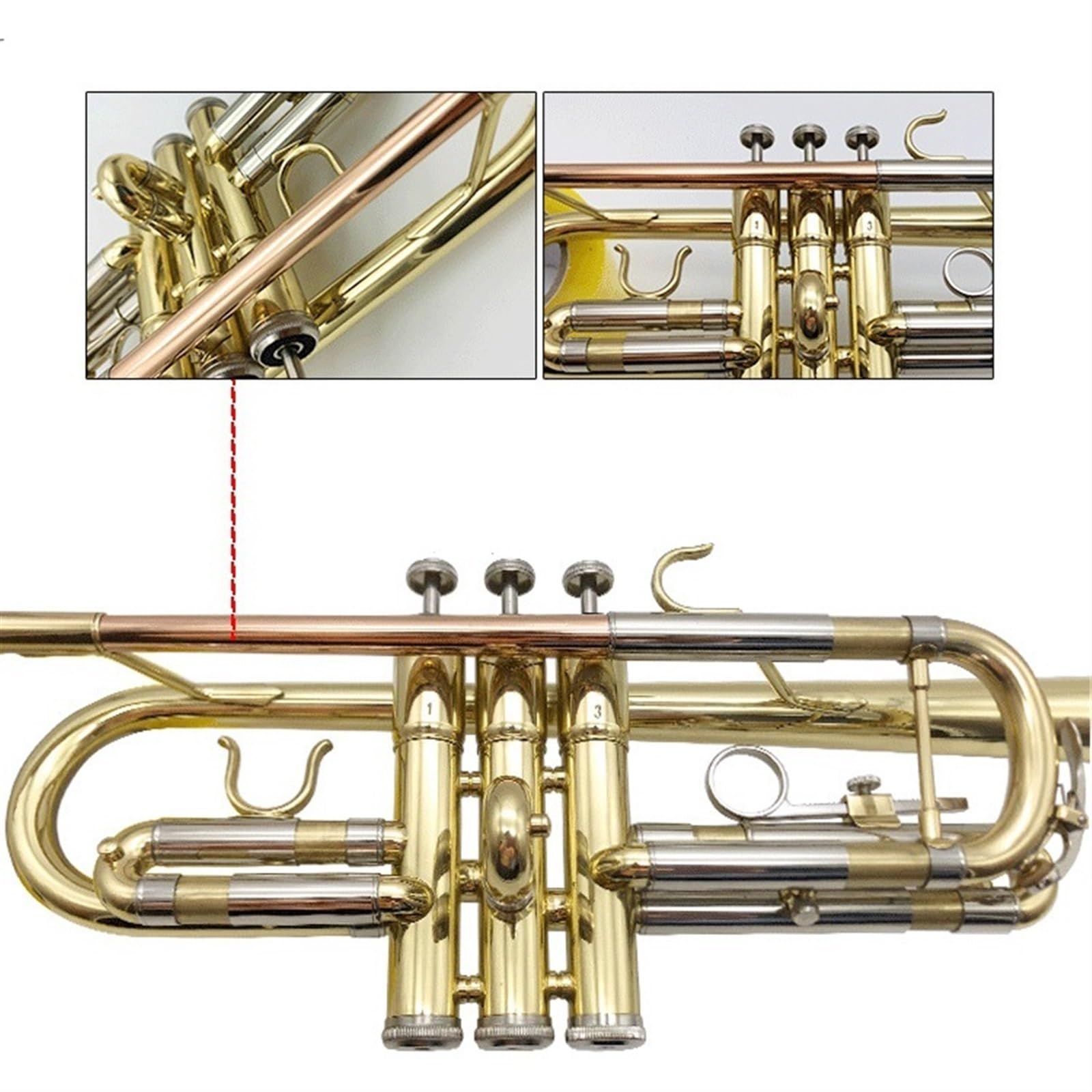 Instrumento De Trompeta Trompeta De Tres Tonos En C Alto Para Que Adultos Principiantes Toquen Instrumentos De Viento De Metal