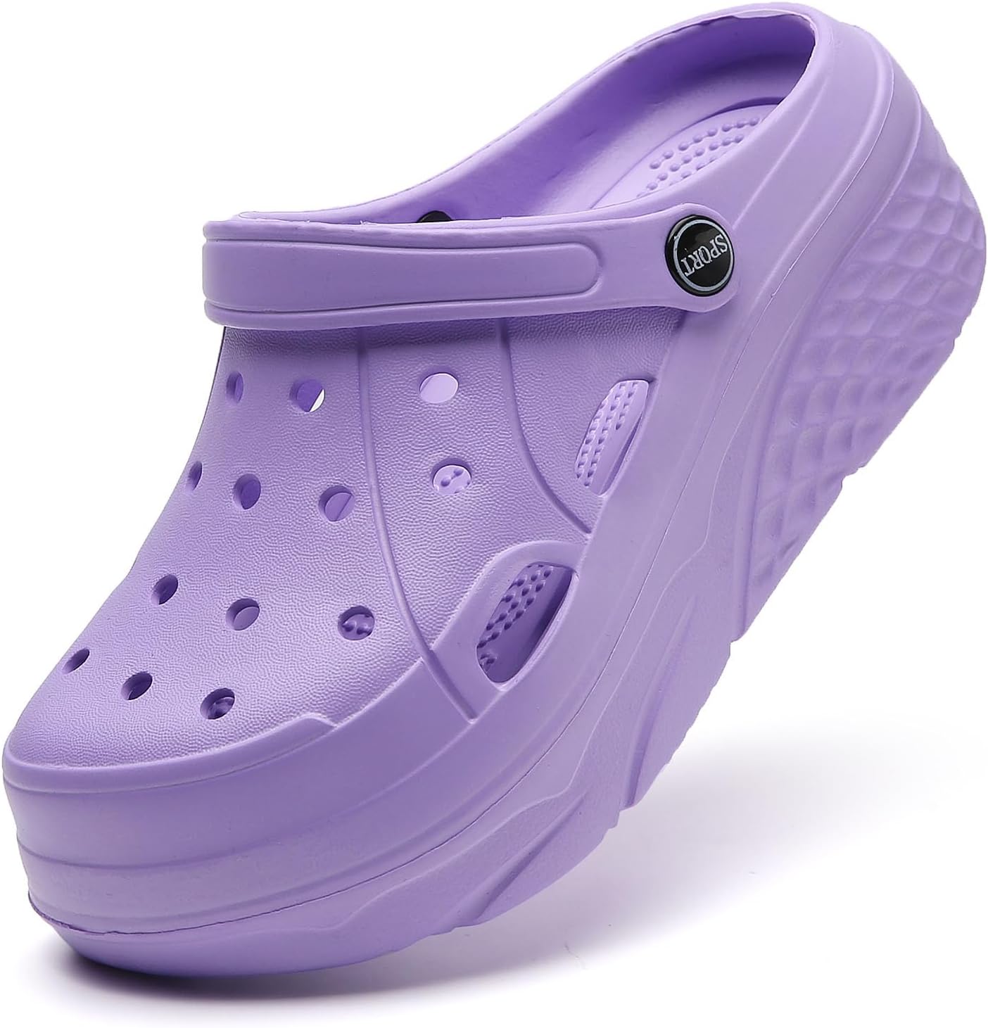 SECHRITE Womens Platform Clogs Garden Shoes Waterproof Beach Pool Sandals Summer Mules Home Slippers - Butterfly Series