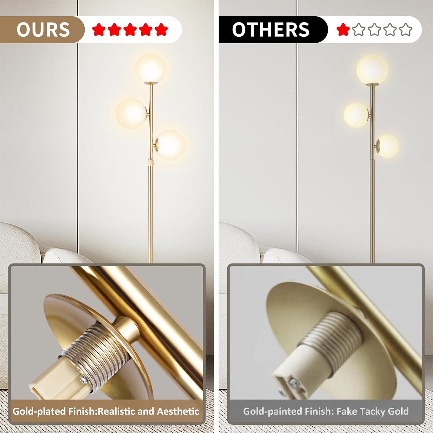 mid century floor lamp with marble base bulbs included