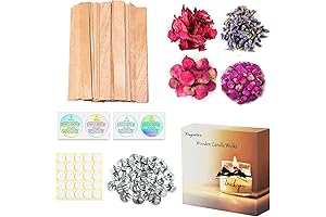 50 Sets Wood Candle Wicks for Candle Making