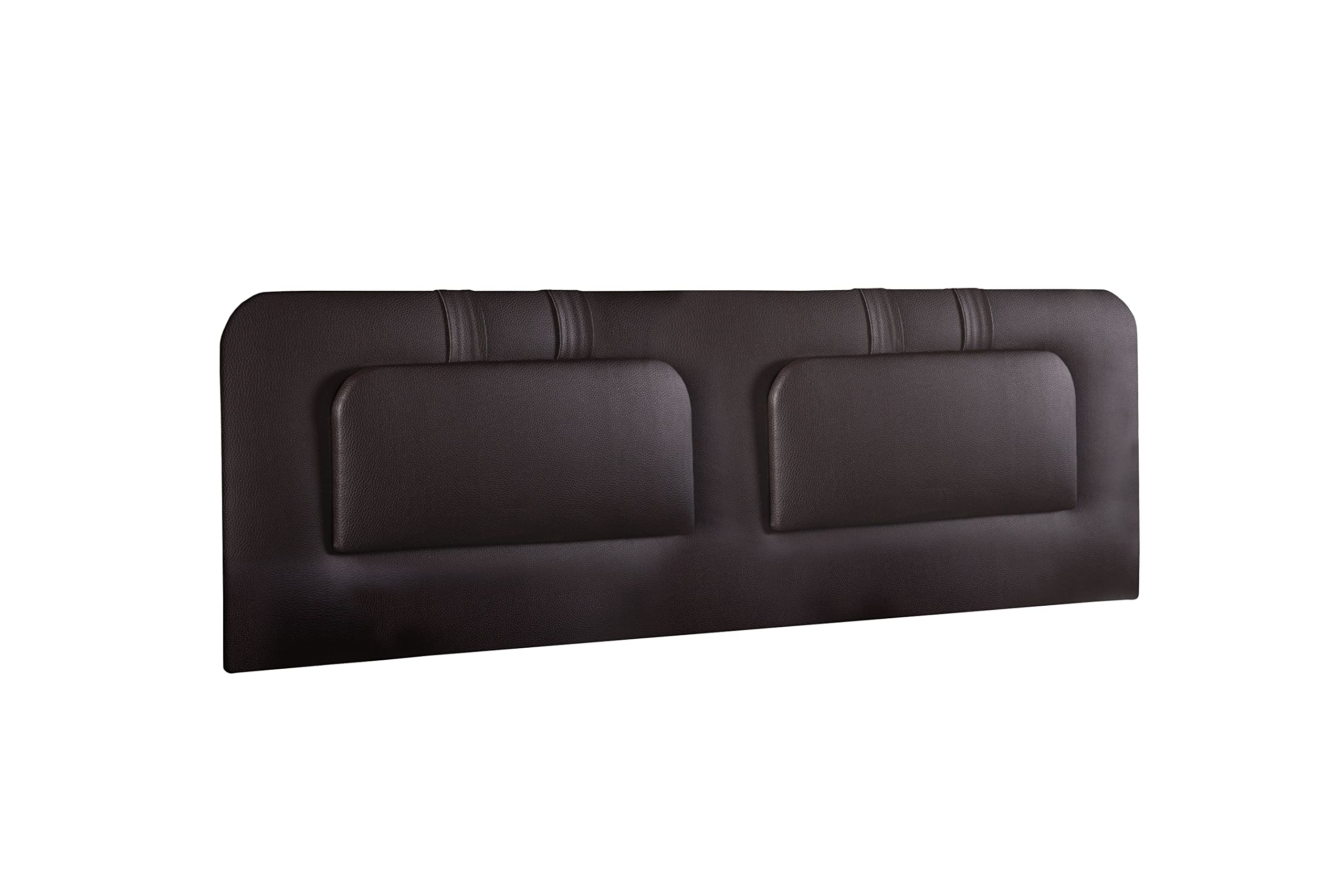 Cabecero Tapizado - Cama de 120, 135, 140 - Anclajes para Pared - Fabricado con Polipiel - Marrón - Interior Fibra Repreve Alta Densidad - Modelo Velvet 145x50 cm - Dormium