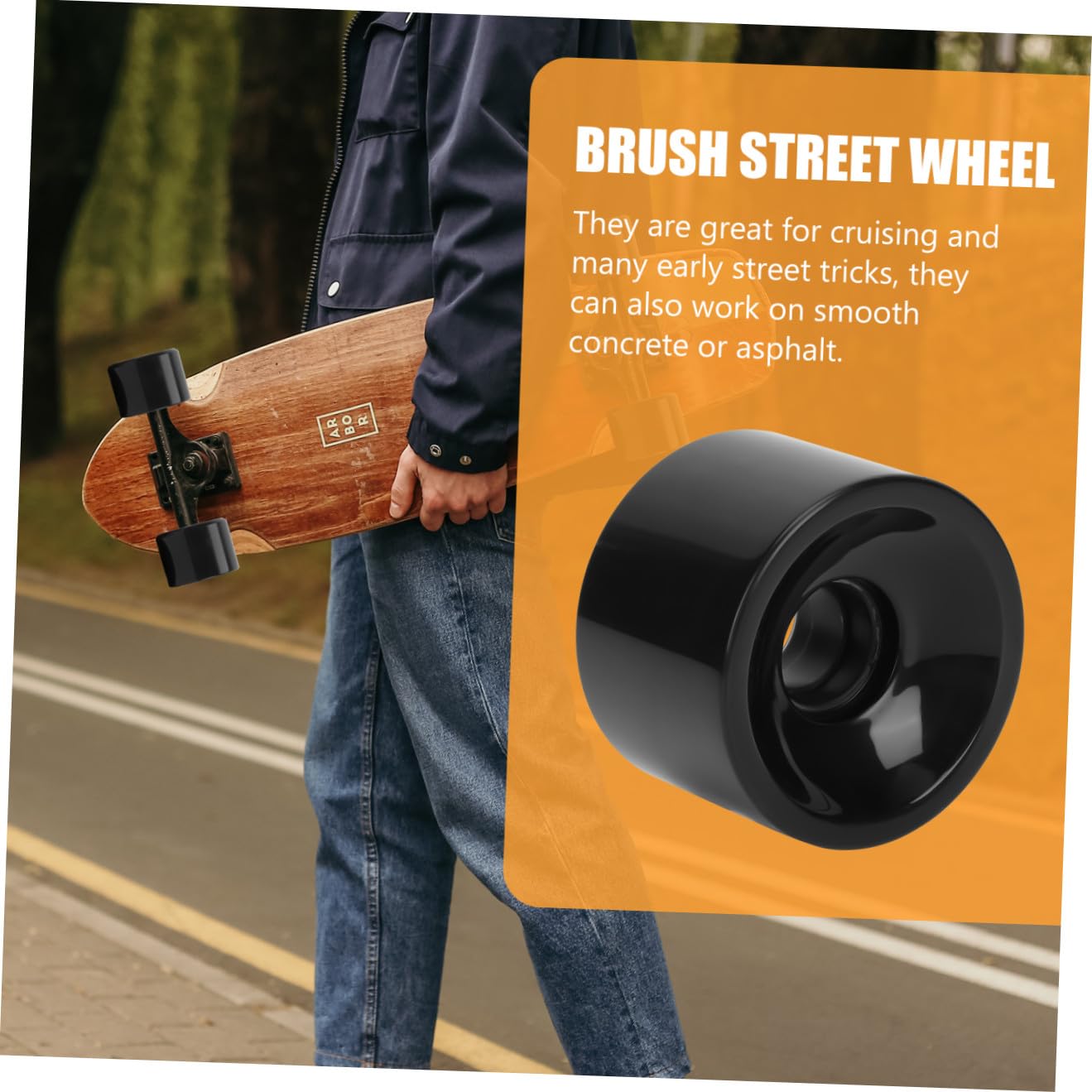 Milisten Skateboard PU für Reiß Ersatzteile Skateboard und Enthusiasten