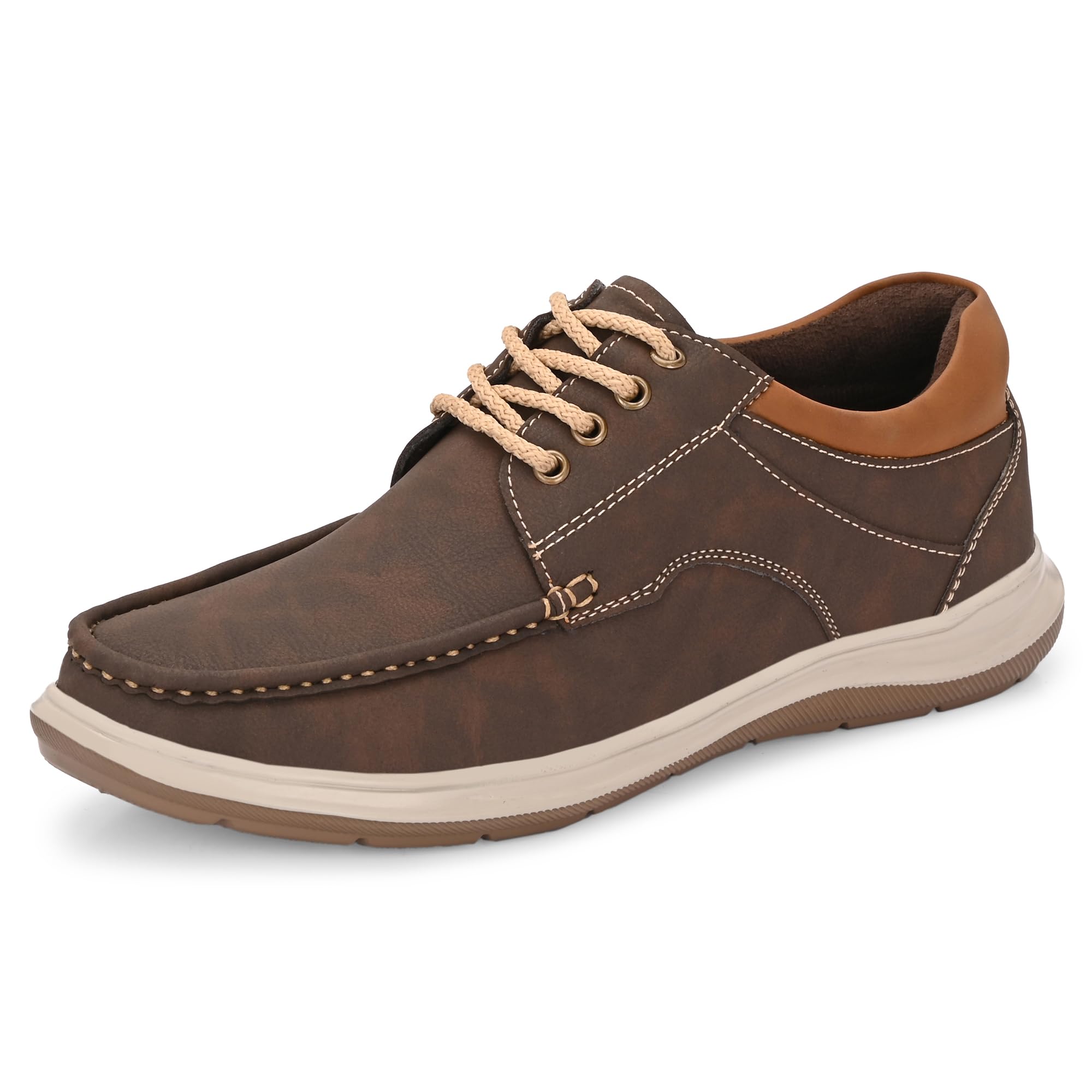 Moccasin for Men | Stylish & Comfortable with Soft Cushioned Insole |Lace-Up Hand-Stitched Design (9784)