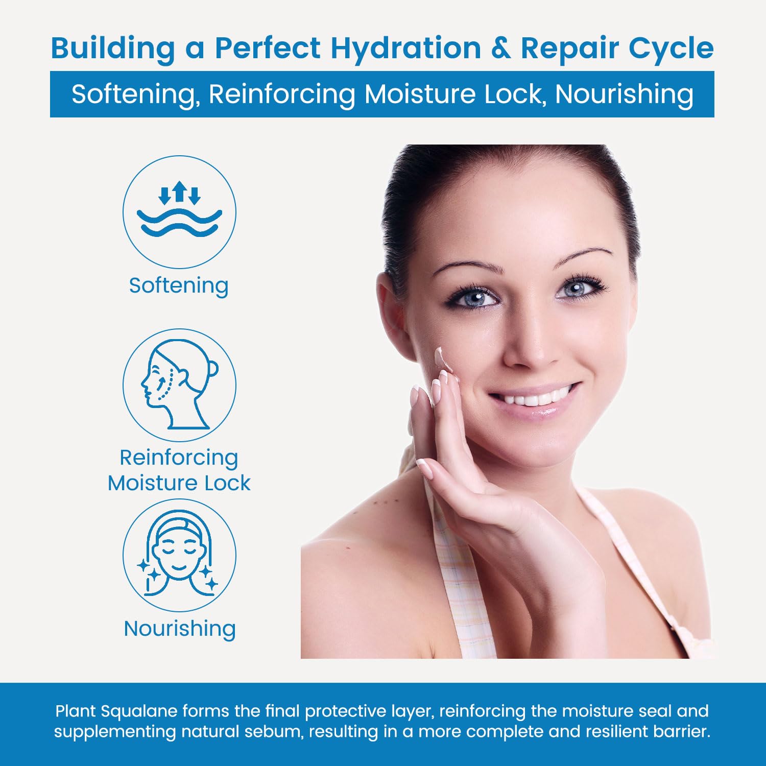 Squalane Face Cream, Ceramide Face moisturizer for Women with Hyaluronic Acid & Panthenol, Moisturizing Treatment for Dry Skin, Sensitive, Damaged Skin, Nourishing Plant-Derived Formula (Squalane_1) - Image 5