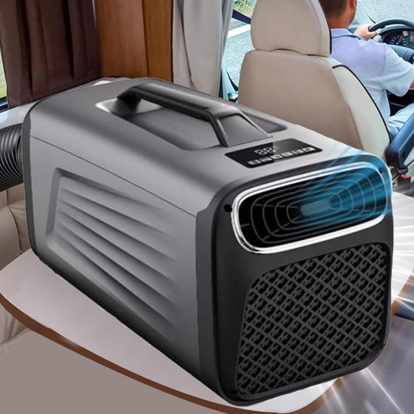 Cashwise Mobile Tent Air Conditioner, 5200 BTU Efficient Cooling, Portable Camping Air Conditioner, Cooling + Dehumidify + Fan + Sleep Mode + 24h Timer, Exhaust Duct Included Grey-24V
