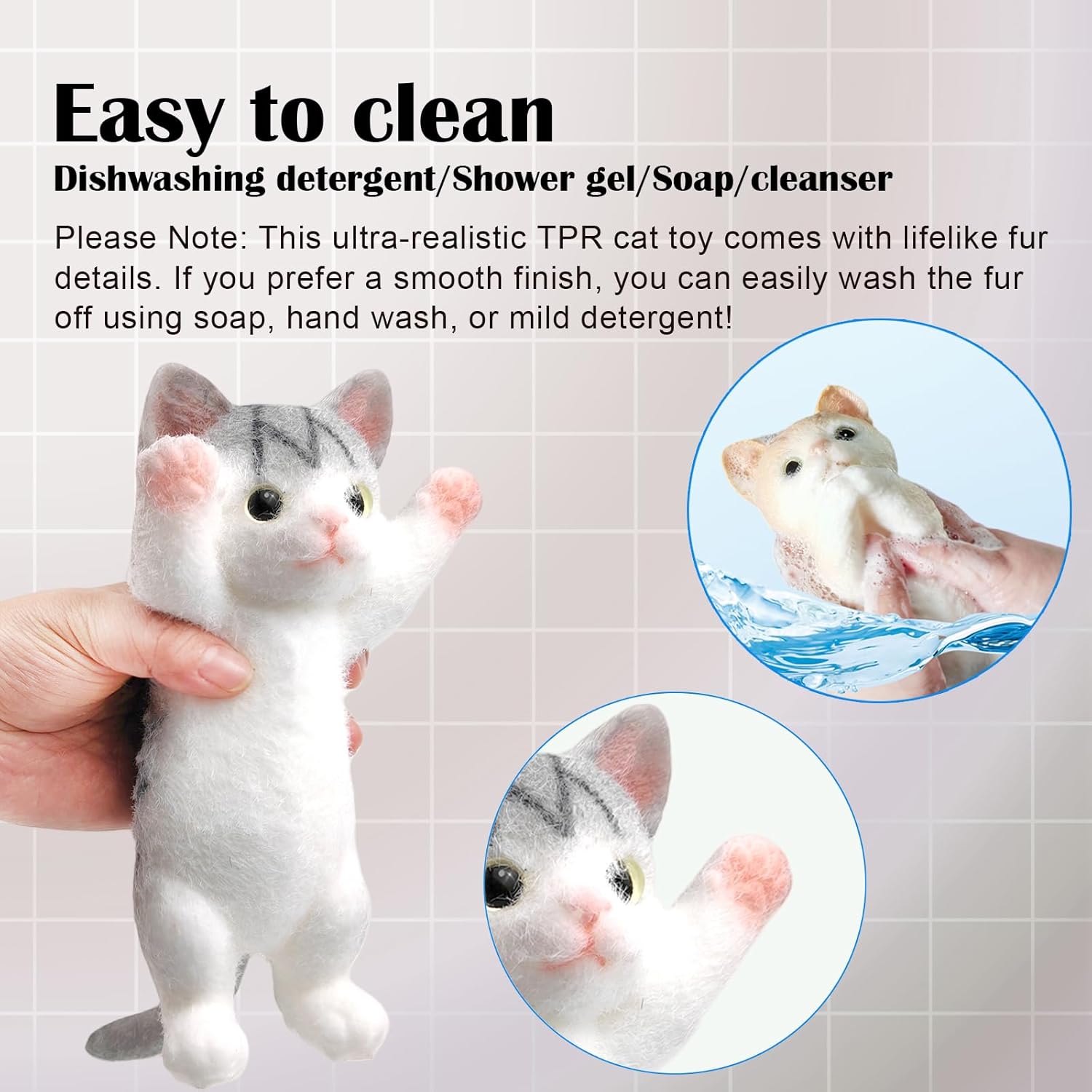 Big Hand Painted Cat Squishy Toys，Large Cute Ultra Soft Kitty Squeeze Fidget Toys for Stress Relief ,Kawaii Squishies Sticky Animal Toys for Adults Kids,Decompression Sensory Balls （Cheese）