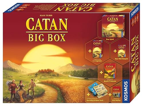 Catan - Big Box 2019: Juego de mesa, Estrategia, Medieval, 3-6 jugadores, 10+