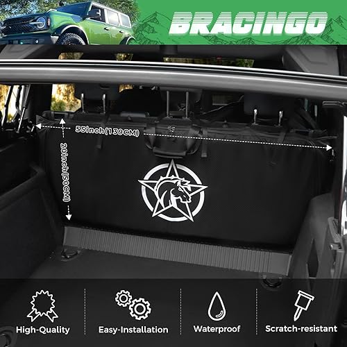 Miniatura 7 de Bolsa de almacenamiento para ventana superior suave compatible con Ford Bronco de 4 puertas, parte superior suave 2021 2022, organizador superior