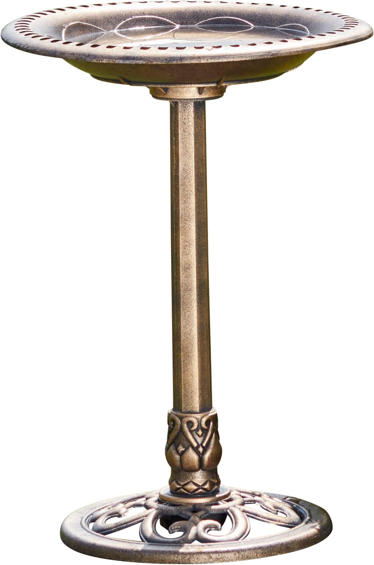 Garden Decor Bird Bath Ornamental Weather Resistant with Anchoring Pegs (Bronze)