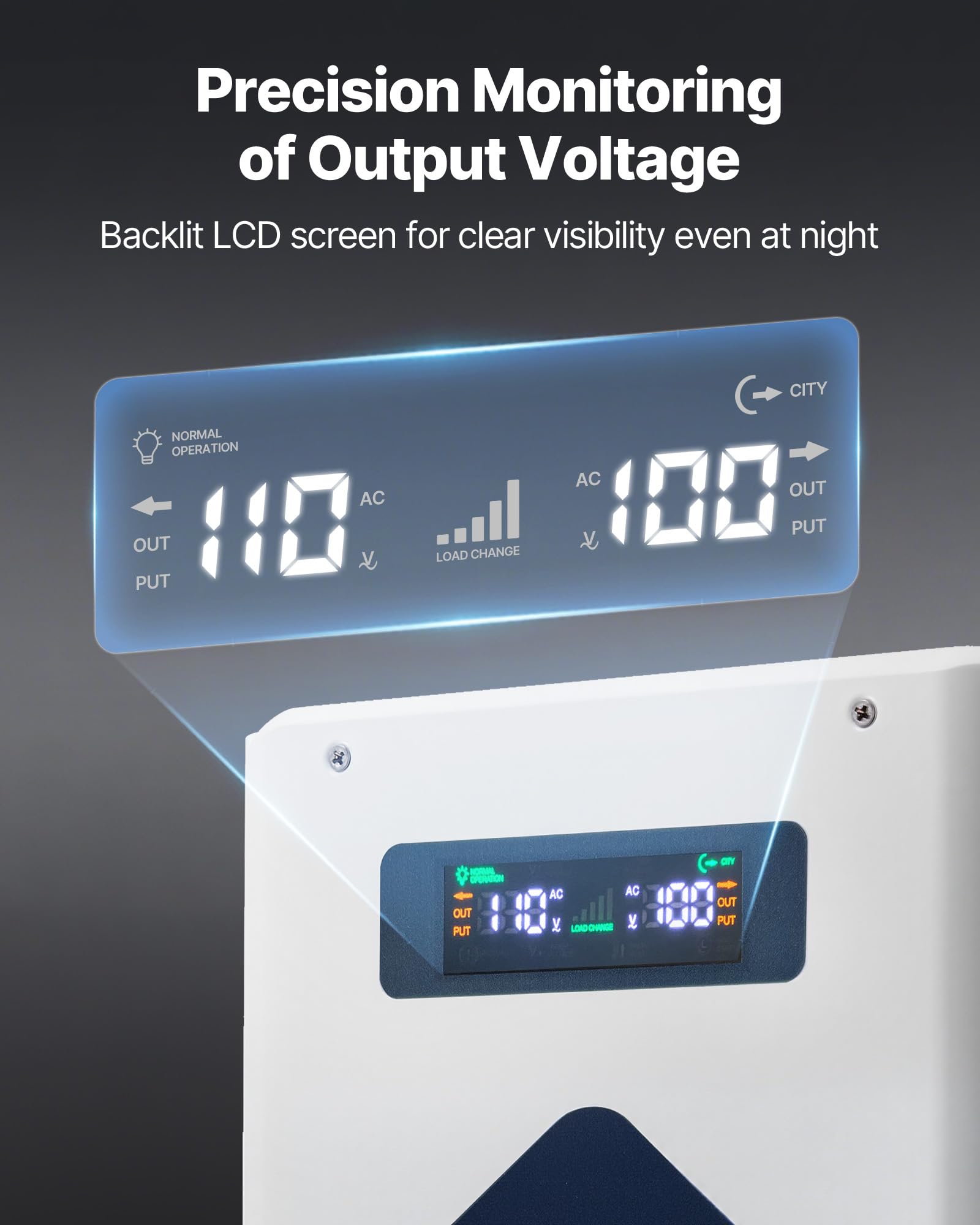 VEVOR Convertitore di Tensione Step-Down da 2000 VA, Trasformatore di Potenza per Impieghi Gravosi da 220 V a 110 V con 2 Prese USA, Uscita USB, Display LCD, per Elettrodomestici da 110 V