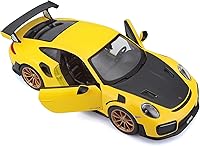 Vista 4 de Maisto 1:24 Scale Special Edition 2018 Porsche 911 GT2 RS Diecast Vehicle - Yellow/Black