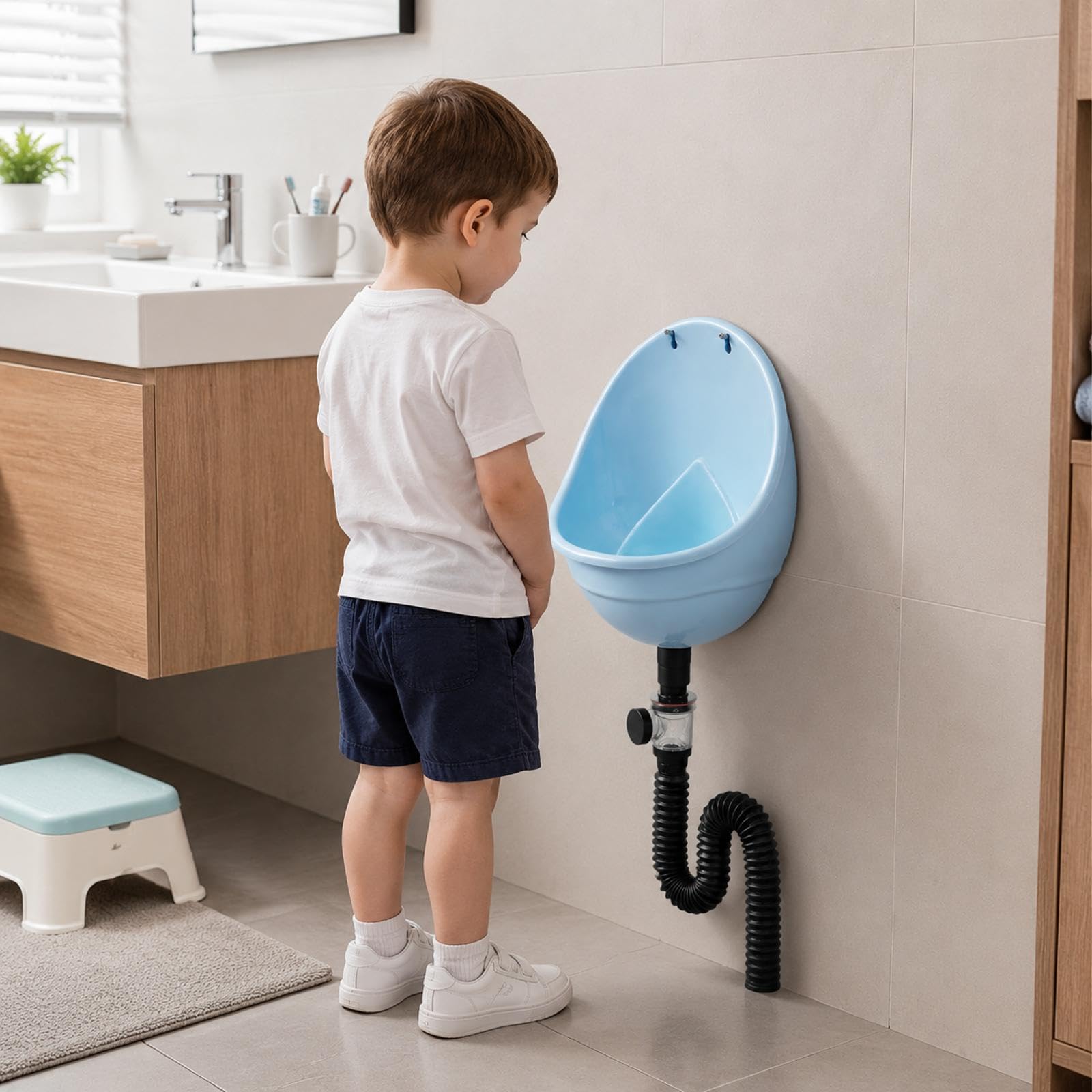 Urinoir de Pratique de Toilette à Domicile avec Structure, Blue