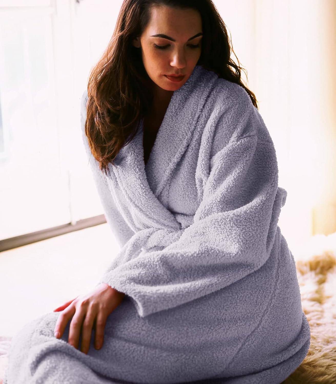 Plush Microfiber Fleece Robe | Super Soft & Warm | Lightweight | Full Length - Image 8