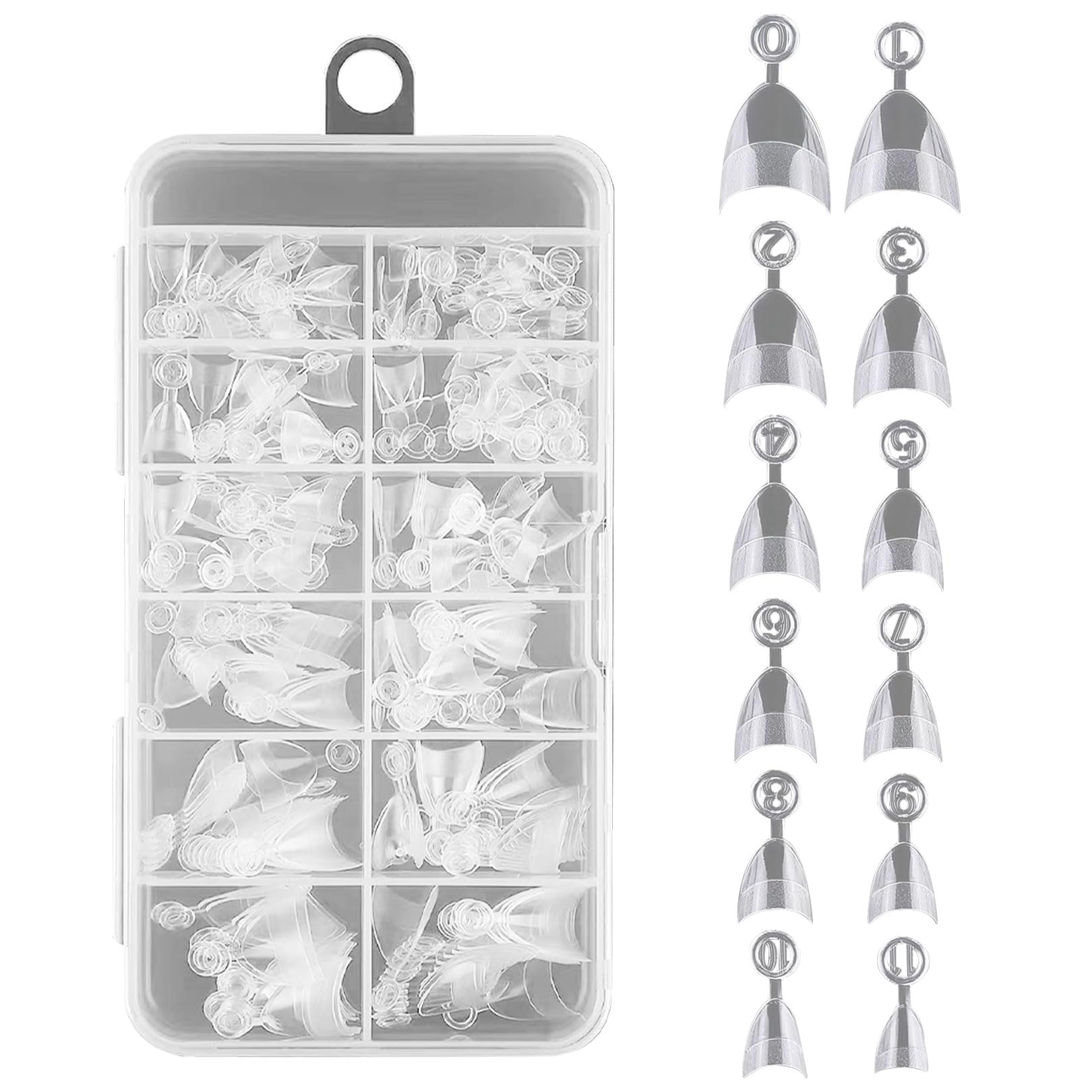 240 punte corte per unghie in gel a mandorla, punte in gel, punte in gel, punte corte a mezza copertura, piccole punte quadrate, extra corte per principianti professionisti, extension per unghie