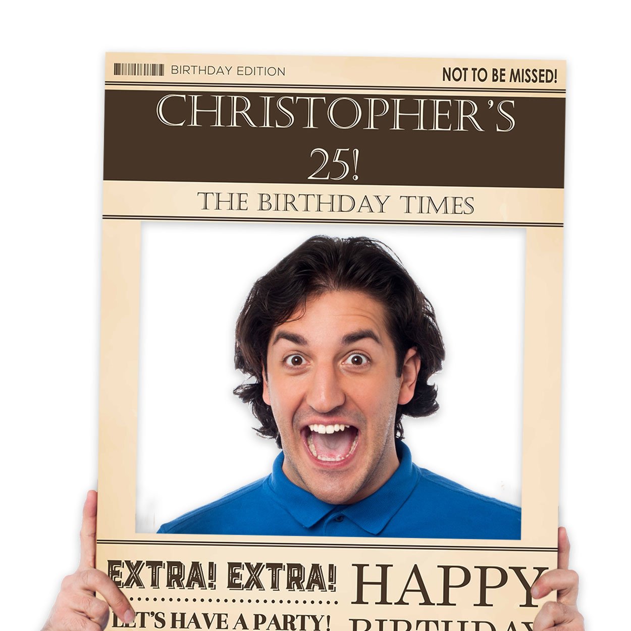 Buy Paper Themes Personalised Selfie Frame for Birthday Party Photo