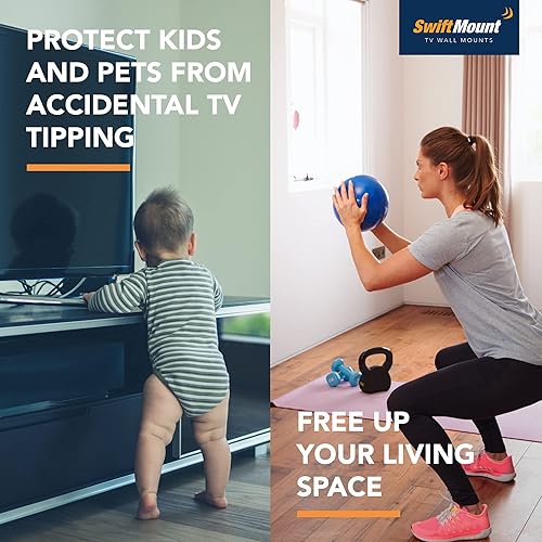 Miniatura 7 de SWIFT410-AP - Soporte de pared inclinable para TV de 26 a 55 pulgadas, color negro