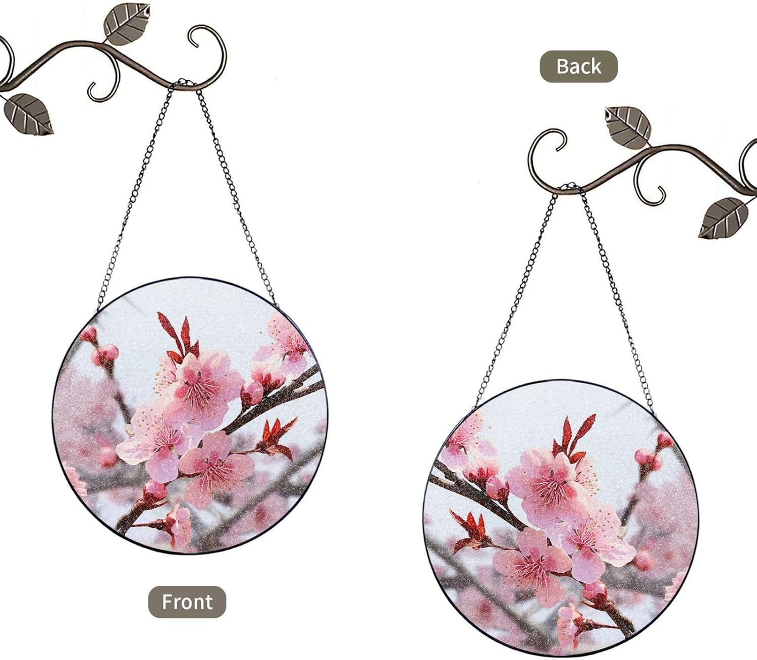 Stained Glass Window Hanging Plum Blossom Sun Catchers Indoor Outdoor Decor Window Suncatcher Door Garden Sunroom Sun Catcher Home Decor Birthday Christmas for Mom Men