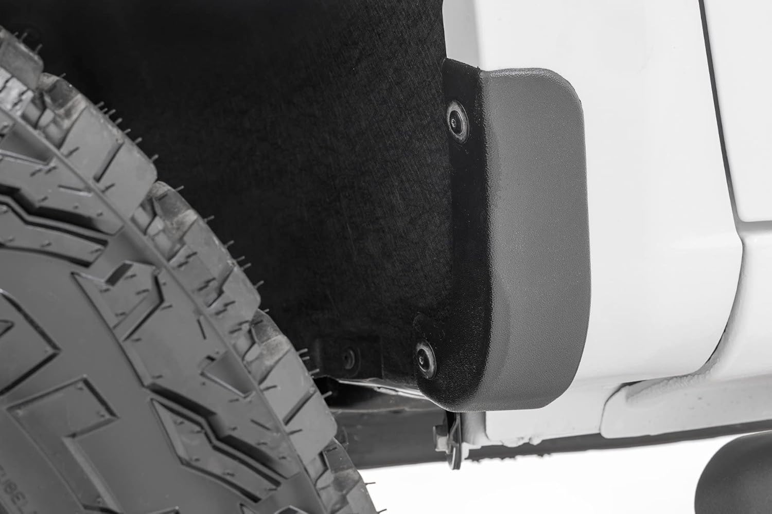 Rough Country Mud Flap Delete for Chevy Silverado 1500 (2019-2026)- Heavy-Duty Tri-Blend ABS, Easy Install, Includes Front & Rear Deletes