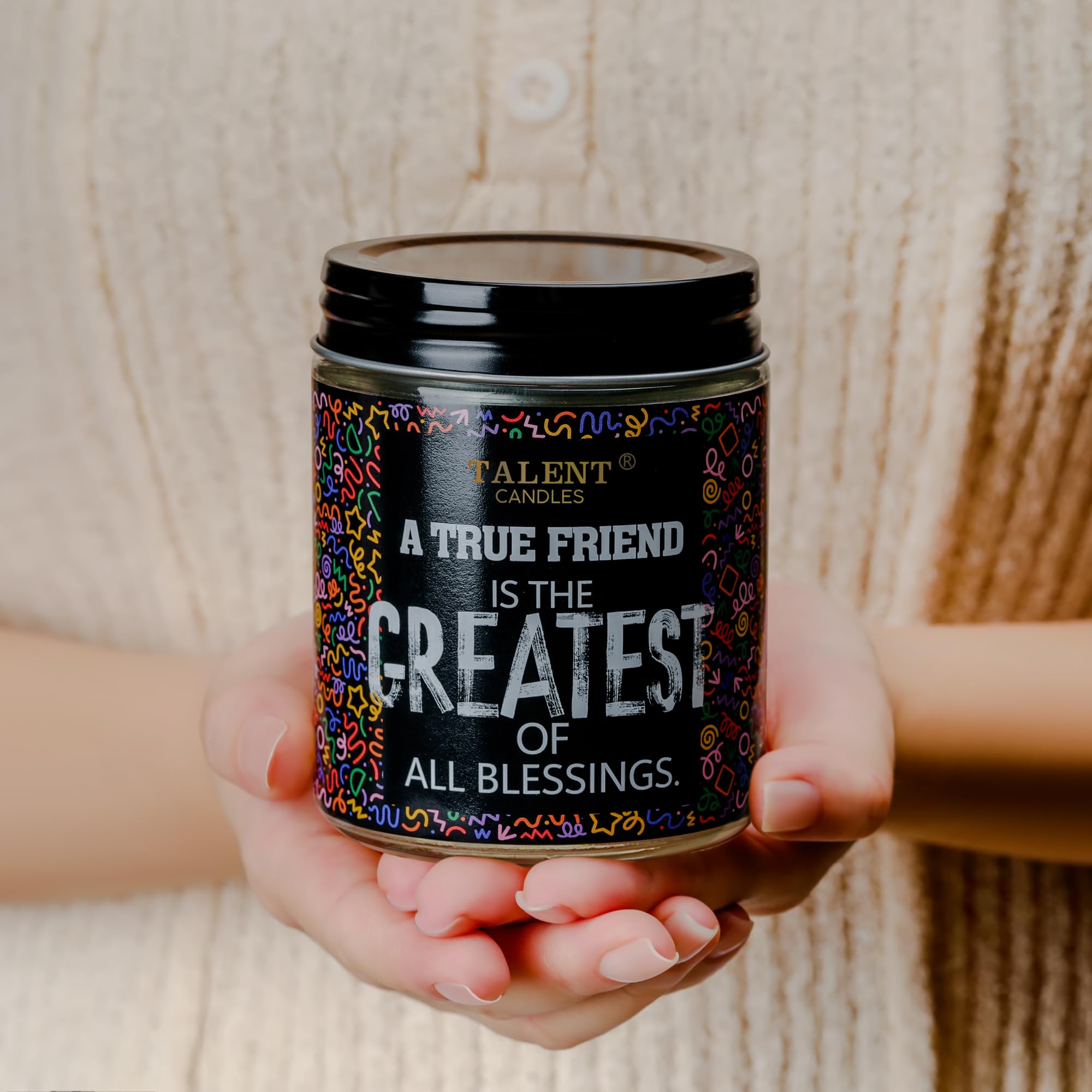 Best Friend Candle | Freundschaftsgeschenke für Frauen | Duftkerze Lustige Geburtstagsgeschenke für Frauen Männer | Weihnachten Freundschaftsgeschenke | Sandelholz & Jasmin Duftkerzen Geschenke