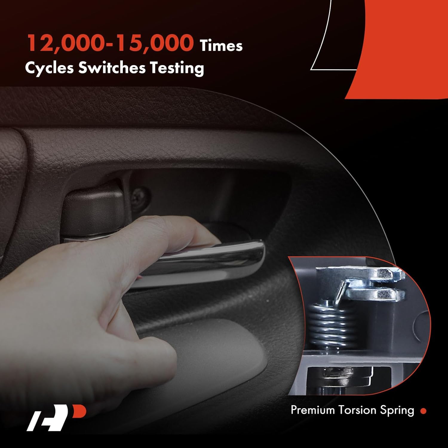 A-Premium Front Left Driver Side Interior Door Handle Compatible with Buick Allure 2007-2009, Lacrosse 2008-2009, Light Gray Housing with Zinc Chrome Lever, Replace# GM1352161, 15779701