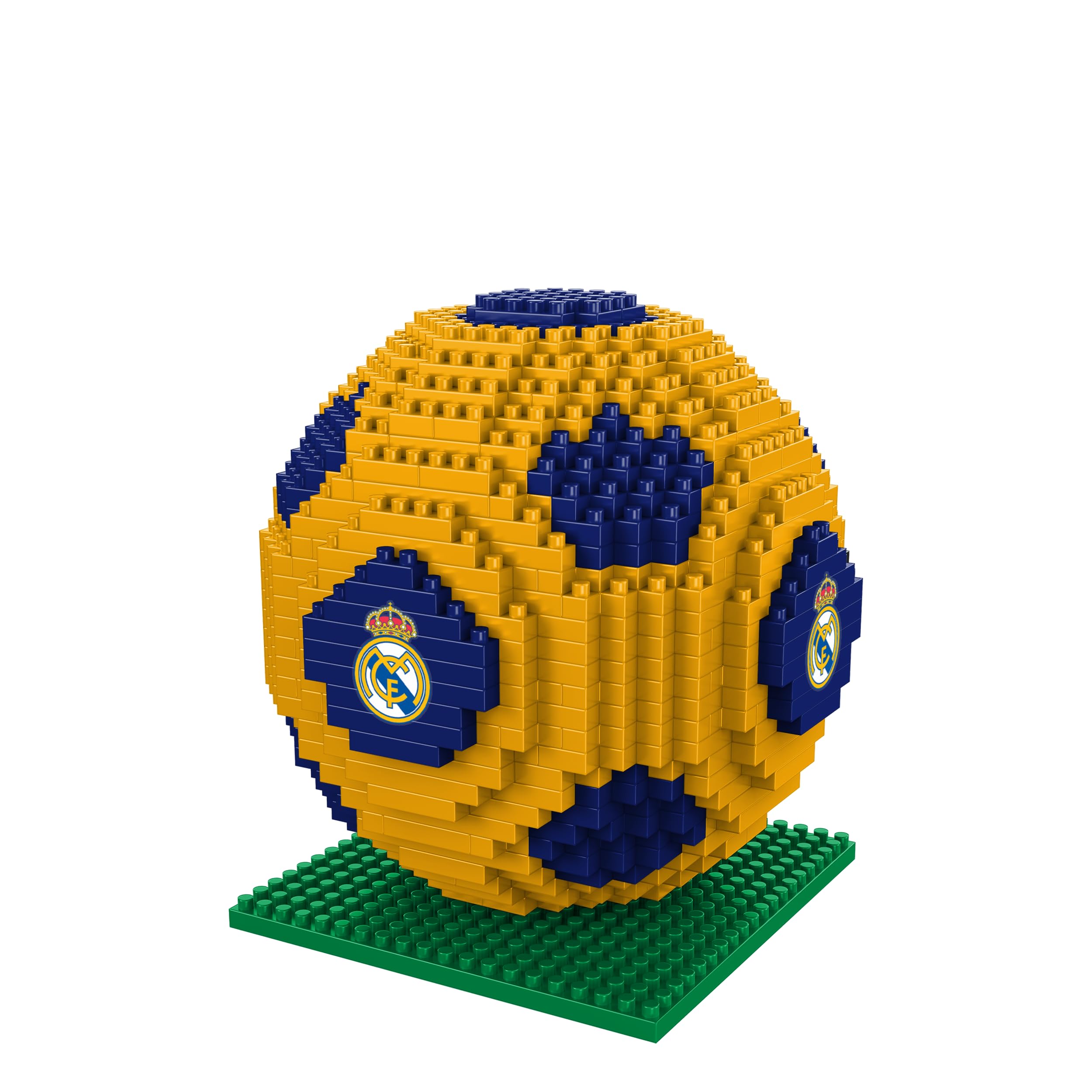 FOCO Officially Licensed 3D Football BRXLZ Bricks Building Construction Toy in Alternative Team Colours (Real Madrid CF)