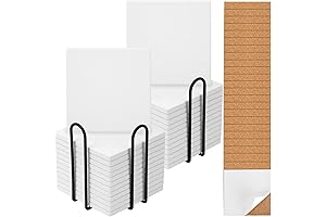DIY Coasters - Blank White Ceramic Tiles with Holders