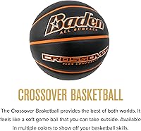 Vista 2 de Baden Crossover Composite Pelota De Baloncesto. Negro/Naranja
