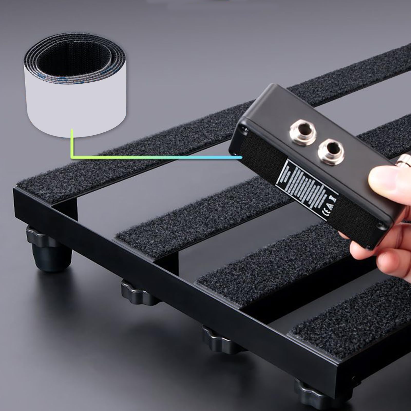 Pedalboard Chitarra Compatto Preciso Robusto | Organizzatore Cavi per Pedalboard Effetti Per palco, studio, amanti della musica, musicisti, professionisti, principianti