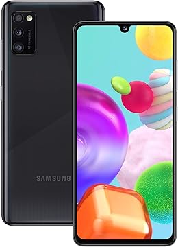 Samsung Galaxy A41 Mobile Phone Sim Free Smartphone Prism Crush Black UK Version 