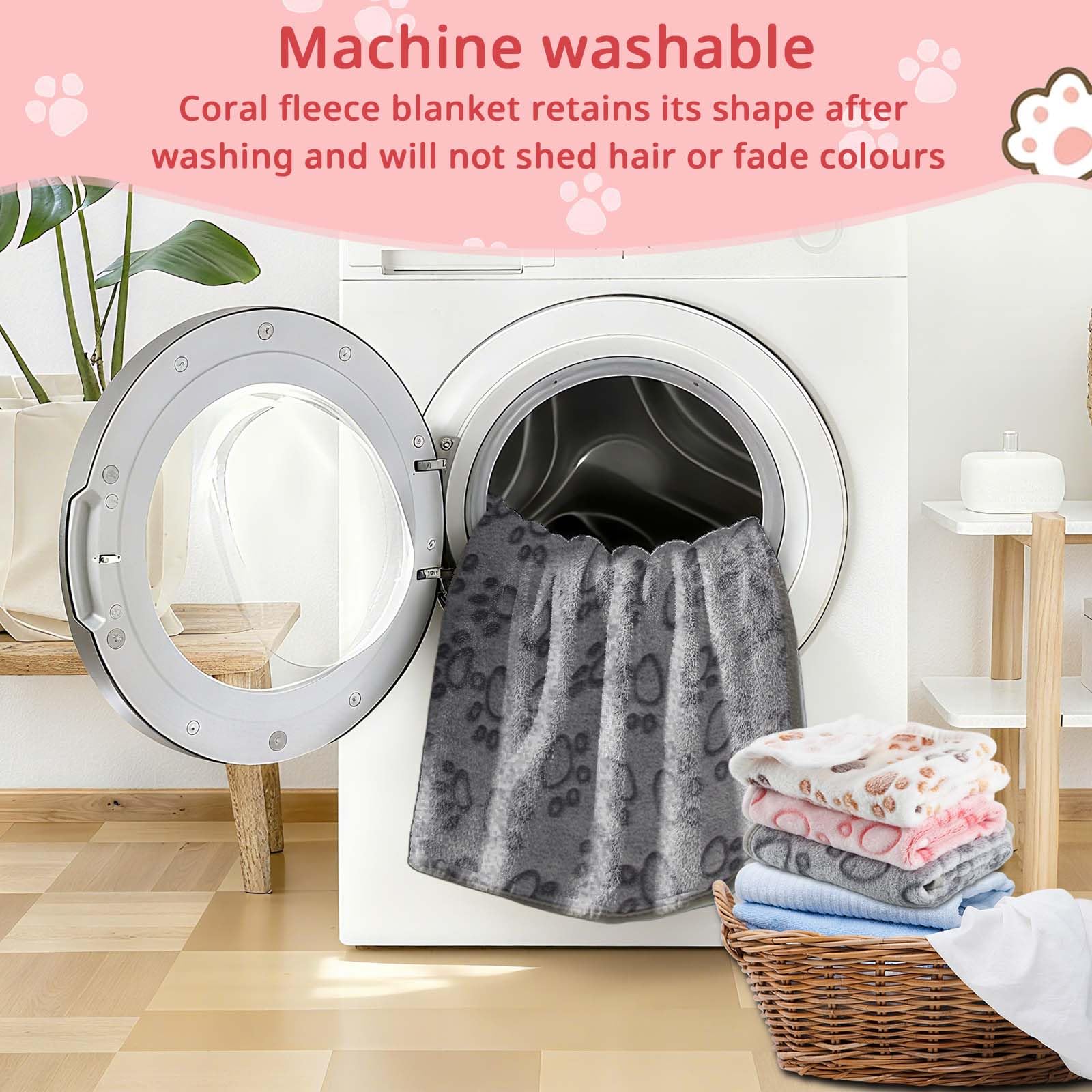 Bundle Lot de 3 couvertures en peluche douce pour chiens, chats de petite taille moyenne, lavable (3A, 60 x 40 cm)